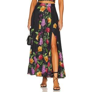 Charo Ruiz 'Tana' Black Long Voile Skirt Size S